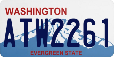 WA license plate ATW2261