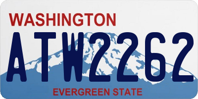 WA license plate ATW2262
