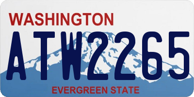 WA license plate ATW2265