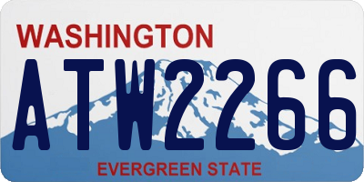 WA license plate ATW2266