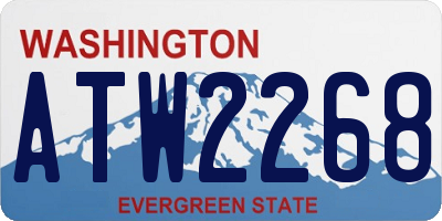 WA license plate ATW2268