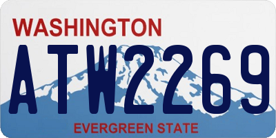 WA license plate ATW2269