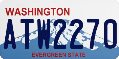 WA license plate ATW2270