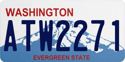 WA license plate ATW2271