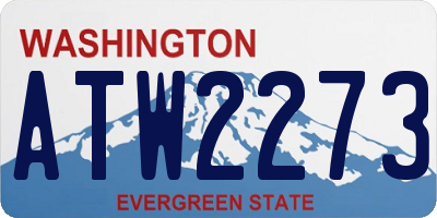 WA license plate ATW2273