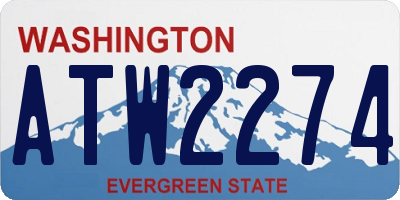 WA license plate ATW2274