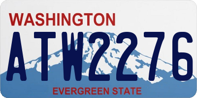 WA license plate ATW2276