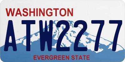 WA license plate ATW2277