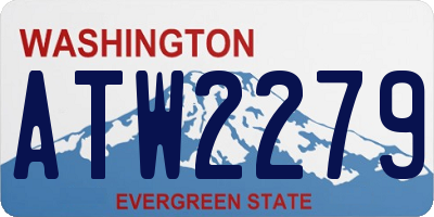 WA license plate ATW2279