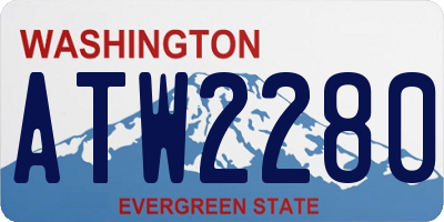 WA license plate ATW2280