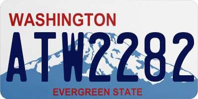 WA license plate ATW2282
