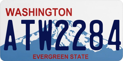 WA license plate ATW2284