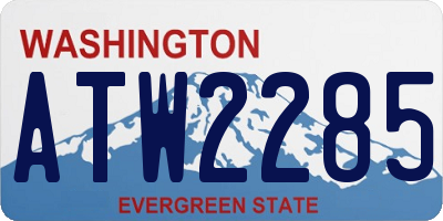 WA license plate ATW2285