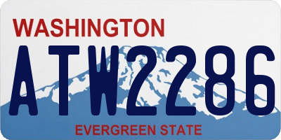 WA license plate ATW2286