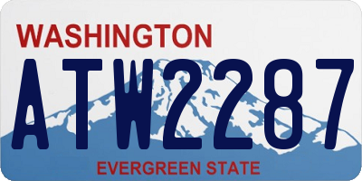 WA license plate ATW2287