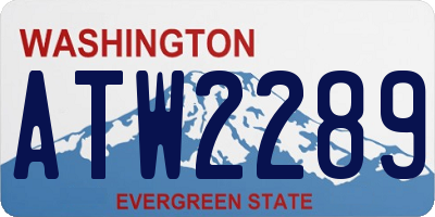 WA license plate ATW2289