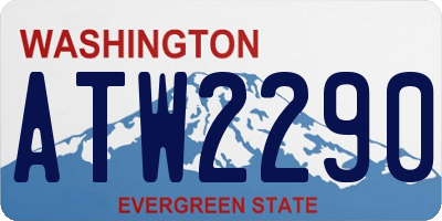 WA license plate ATW2290