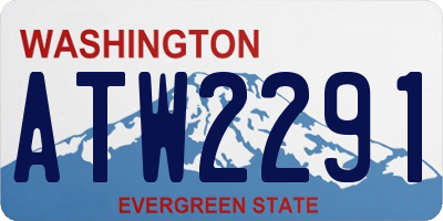 WA license plate ATW2291