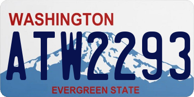 WA license plate ATW2293