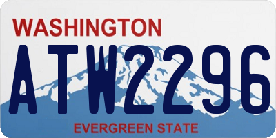 WA license plate ATW2296