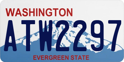 WA license plate ATW2297
