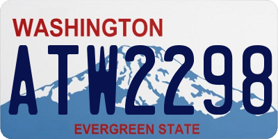 WA license plate ATW2298