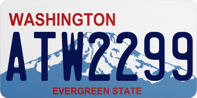 WA license plate ATW2299