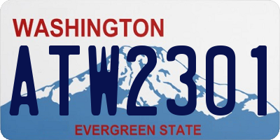 WA license plate ATW2301
