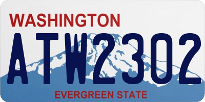 WA license plate ATW2302