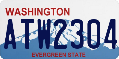 WA license plate ATW2304