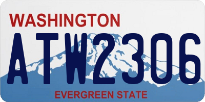 WA license plate ATW2306