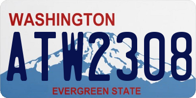 WA license plate ATW2308