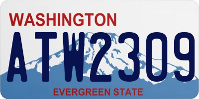 WA license plate ATW2309