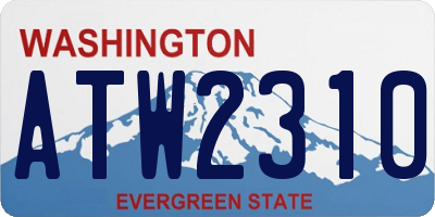 WA license plate ATW2310