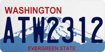 WA license plate ATW2312