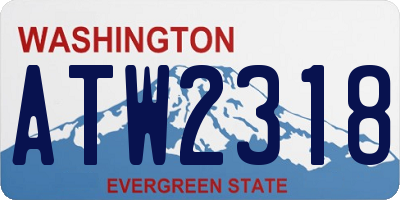 WA license plate ATW2318