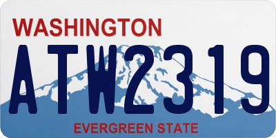 WA license plate ATW2319