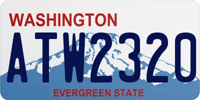 WA license plate ATW2320