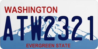 WA license plate ATW2321