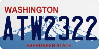 WA license plate ATW2322