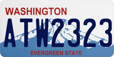 WA license plate ATW2323