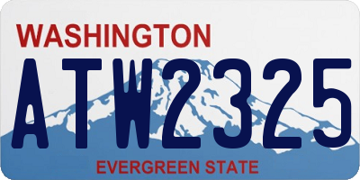 WA license plate ATW2325