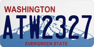 WA license plate ATW2327