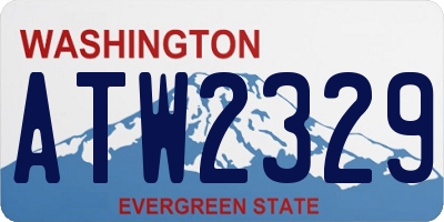 WA license plate ATW2329