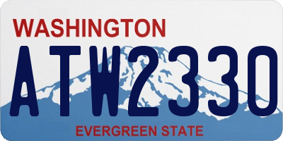 WA license plate ATW2330