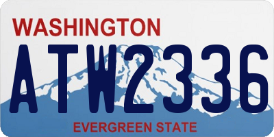 WA license plate ATW2336