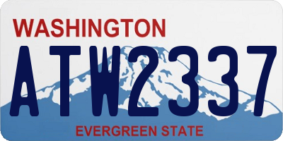 WA license plate ATW2337
