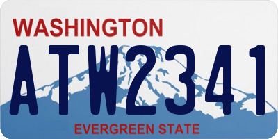 WA license plate ATW2341
