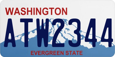 WA license plate ATW2344