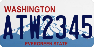 WA license plate ATW2345